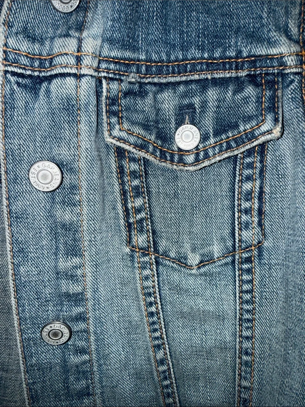 GAP Light Blue Denim Vest - Sleeveless Jean Jacket
